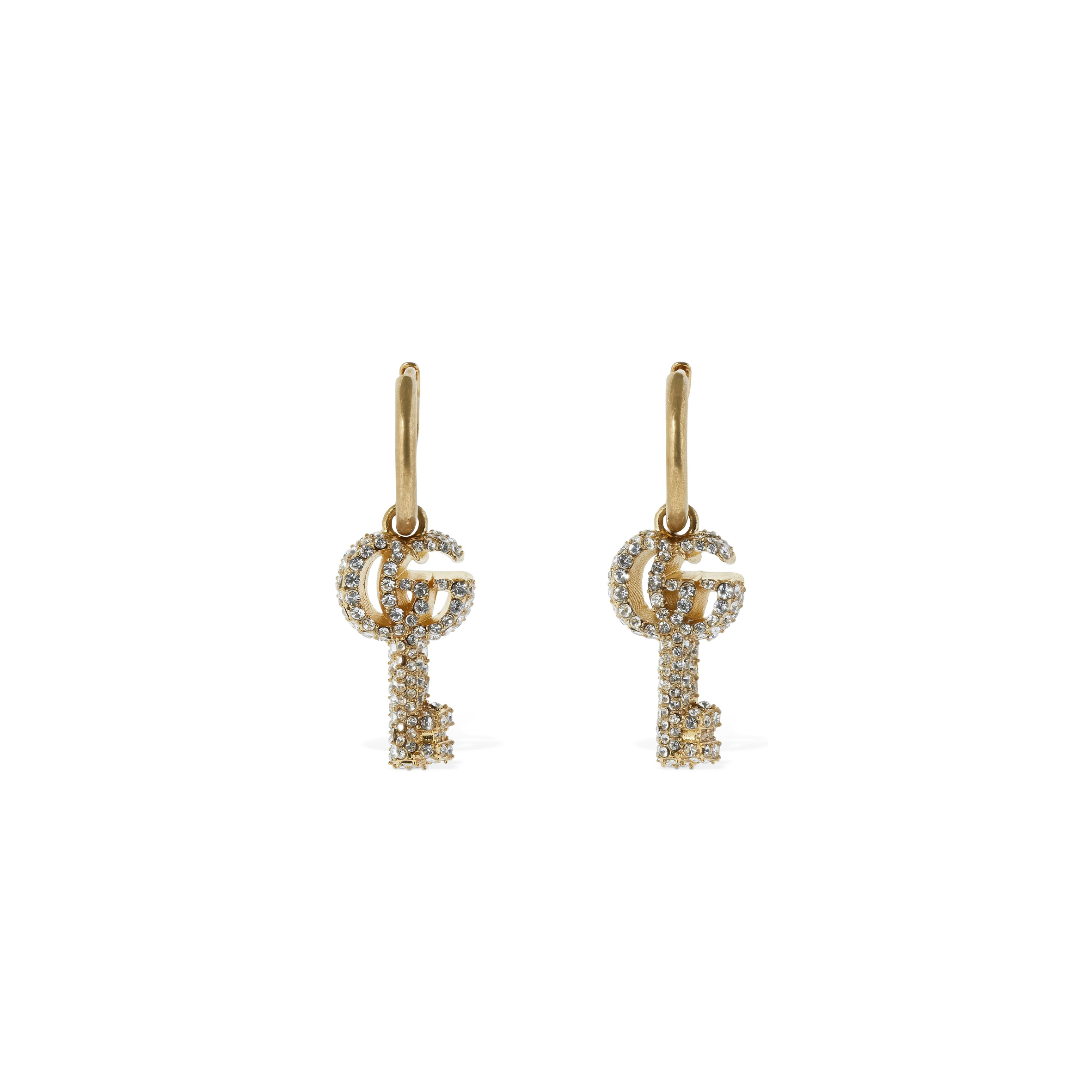 Gvc*1 double g key hoop earrings